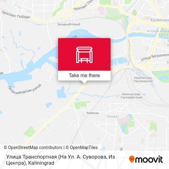 Улица Транспортная (На Ул. А. Суворова, Из Центра) map
