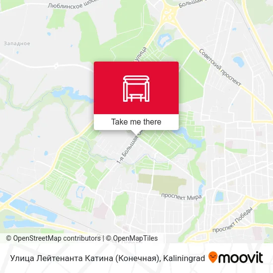 Улица Лейтенанта Катина (Конечная) map