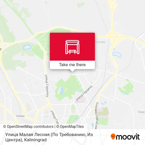 Улица Малая Лесная (По Требованию, Из Центра) map