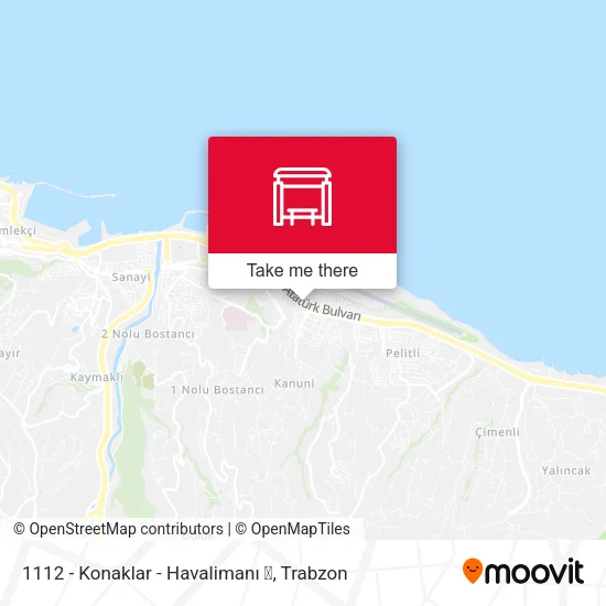 1112 - Konaklar - Havalimanı ✈ map