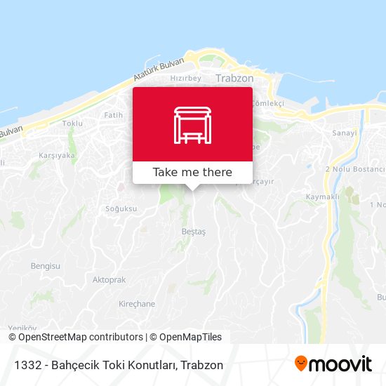 1332 - Bahçecik Toki Konutları map