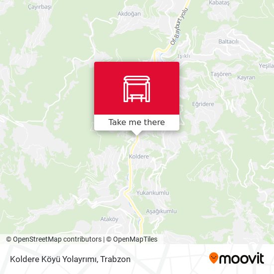 Koldere Köyü Yolayrımı map