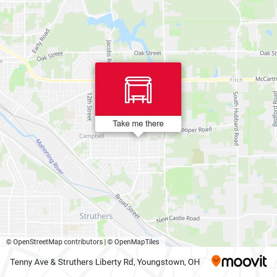 Tenny Ave & Struthers Liberty Rd map