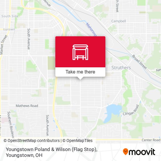 Youngstown Poland & Wilson (Flag Stop) map