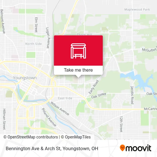 Bennington Ave & Arch St map