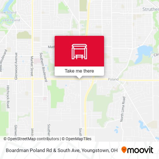 Boardman Poland Rd & South Ave map