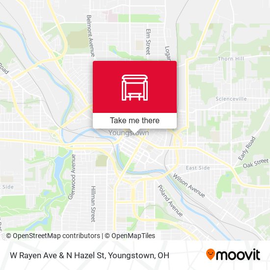 W Rayen Ave & N Hazel St map
