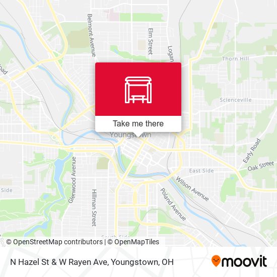 N Hazel St & W Rayen Ave map
