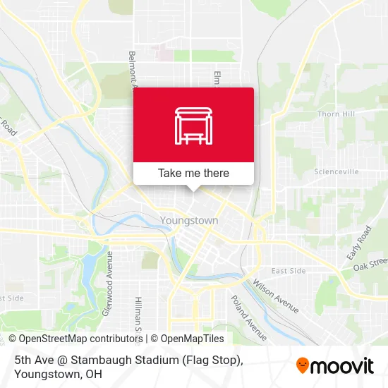 5th Ave @ Stambaugh Stadium (Flag Stop) map