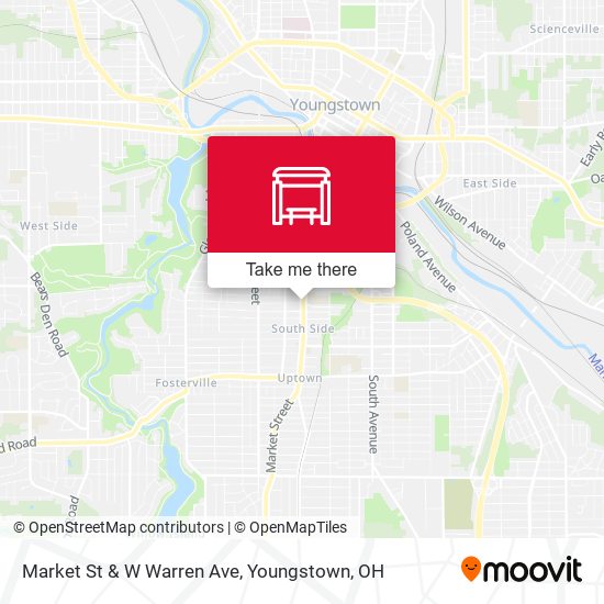 Market St  & W Warren Ave map