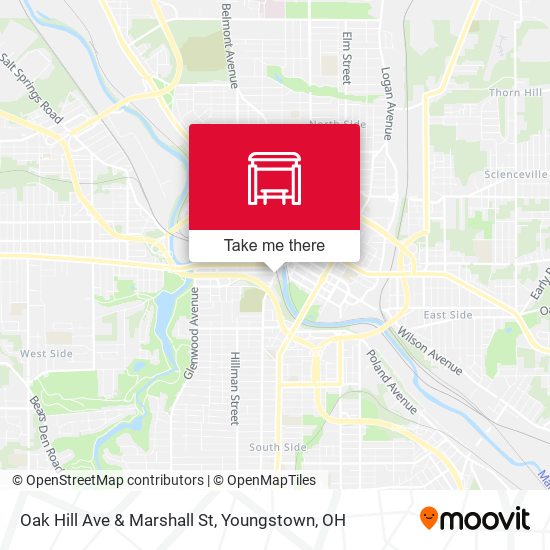 Oak Hill Ave & Marshall St map