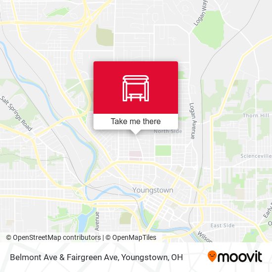Belmont Ave & Fairgreen Ave map