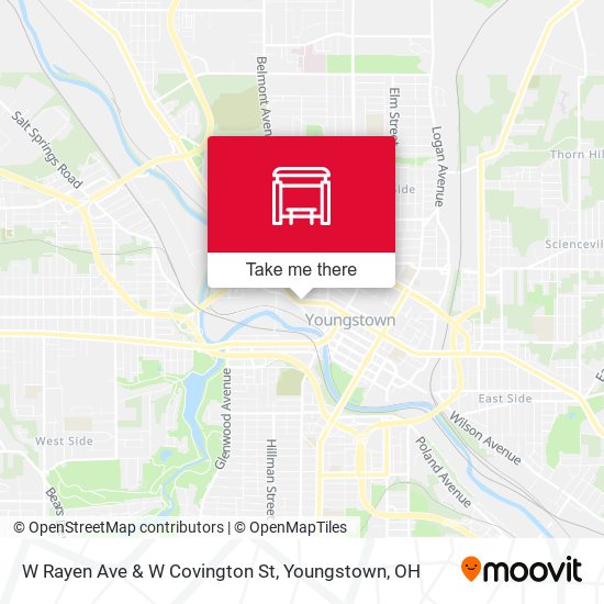 W Rayen Ave & W Covington St map