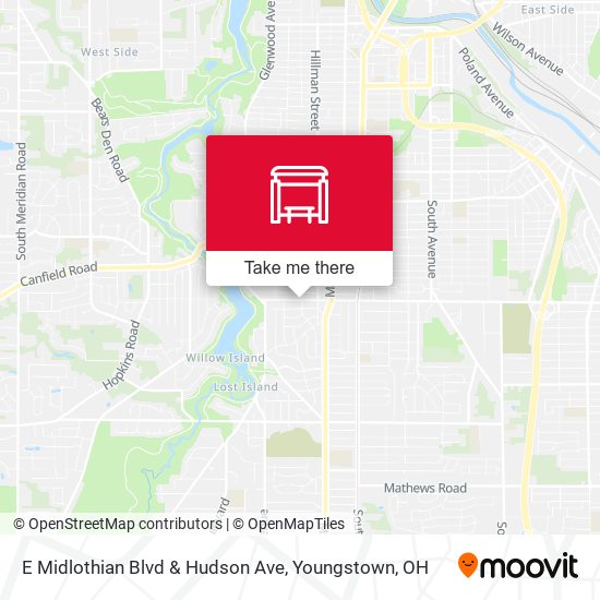 E Midlothian Blvd & Hudson Ave map