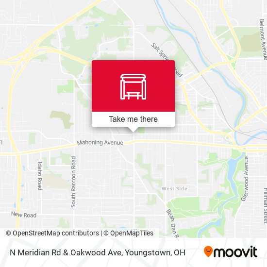 N Meridian Rd & Oakwood Ave map