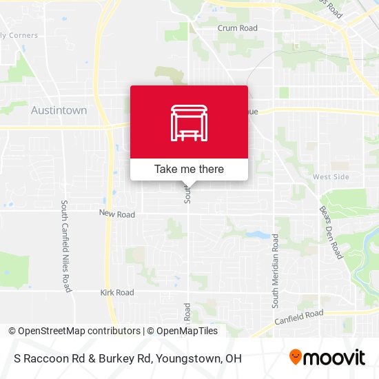 S Raccoon Rd & Burkey Rd map