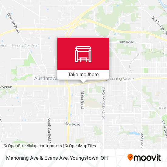 Mahoning Ave & Evans Ave map