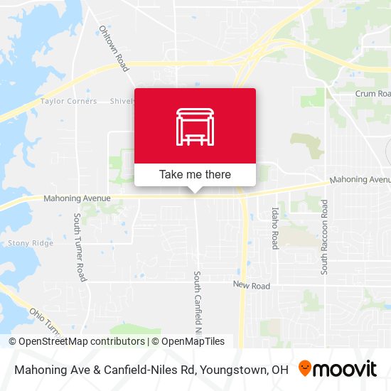 Mahoning Ave & Canfield-Niles Rd map