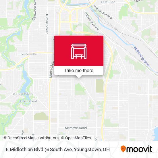 E Midlothian Blvd @ South Ave map