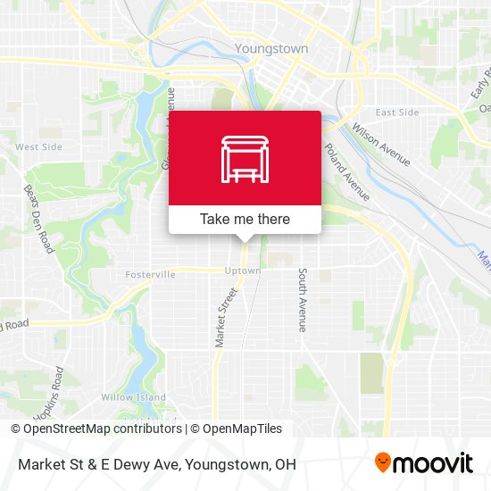 Market St & E Dewy Ave map