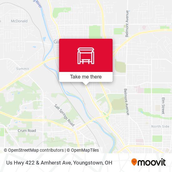 Us Hwy 422 & Amherst Ave map