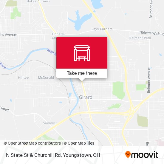 N State St & Churchill Rd map
