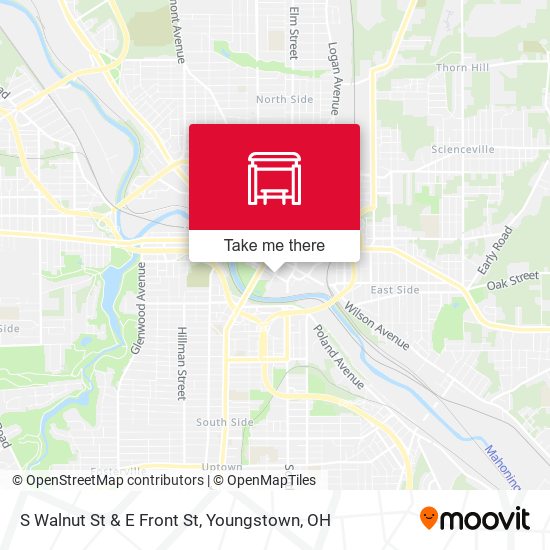 S Walnut St & E Front St map