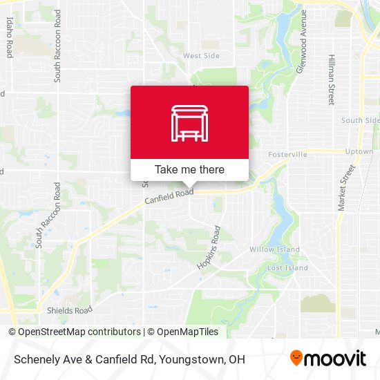 Schenely Ave & Canfield Rd map