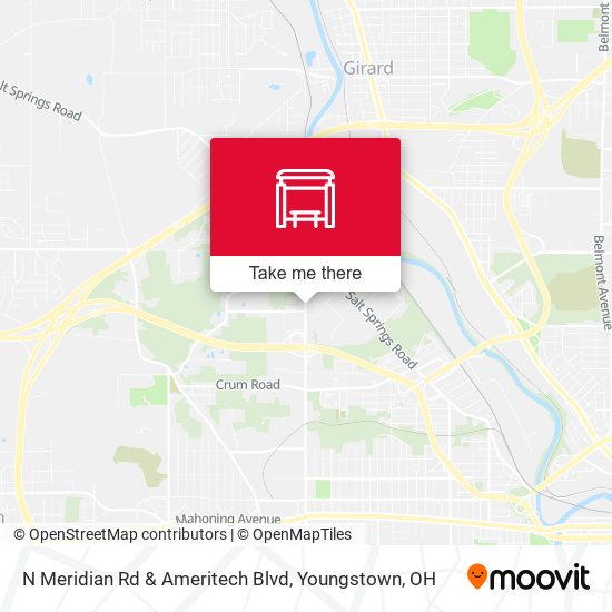 N Meridian Rd & Ameritech Blvd map