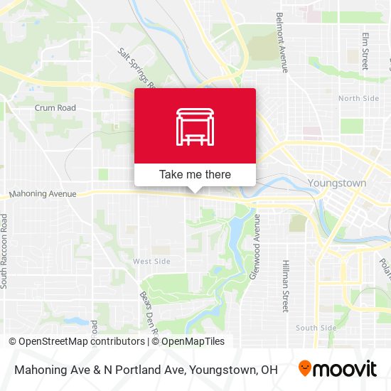 Mahoning Ave & N Portland Ave map