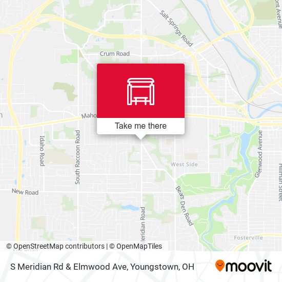 S Meridian Rd & Elmwood Ave map
