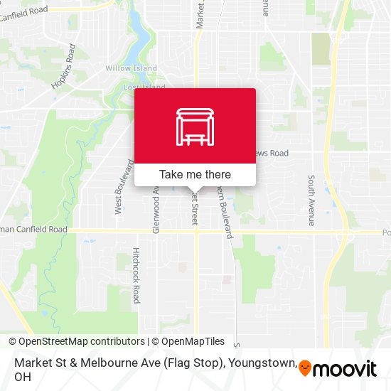 Mapa de Market St & Melbourne Ave (Flag Stop)
