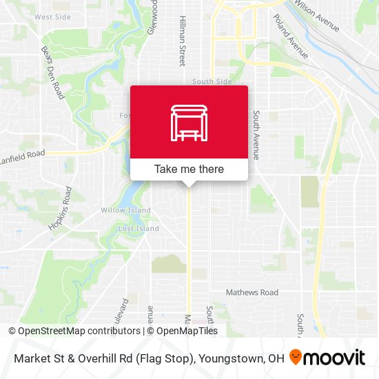 Market St & Overhill Rd (Flag Stop) map