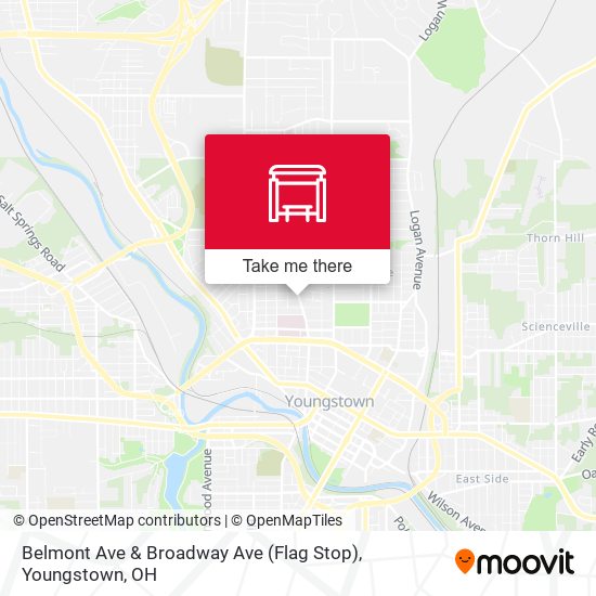Belmont Ave & Broadway Ave (Flag Stop) map