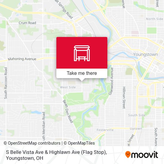 Mapa de S Belle Vista Ave & Highlawn Ave (Flag Stop)