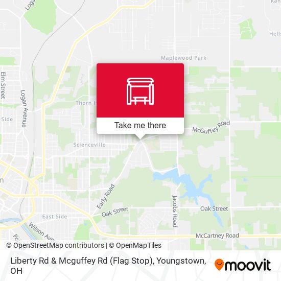 Liberty Rd & Mcguffey Rd (Flag Stop) map