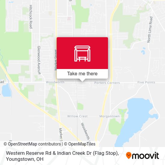Western Reserve Rd & Indian Creek Dr (Flag Stop) map