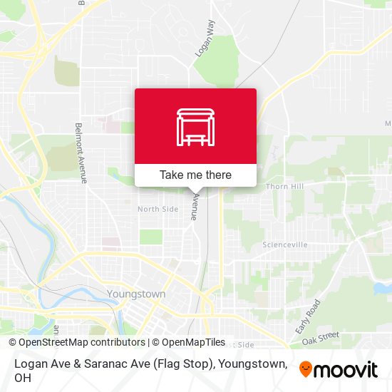 Mapa de Logan Ave & Saranac Ave (Flag Stop)