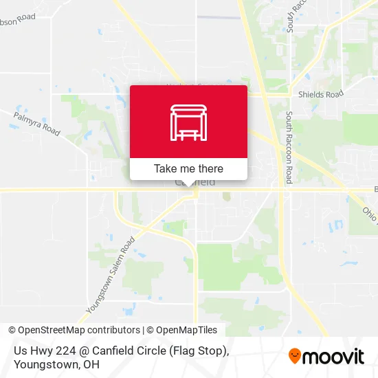 Us Hwy 224 @ Canfield Circle (Flag Stop) map