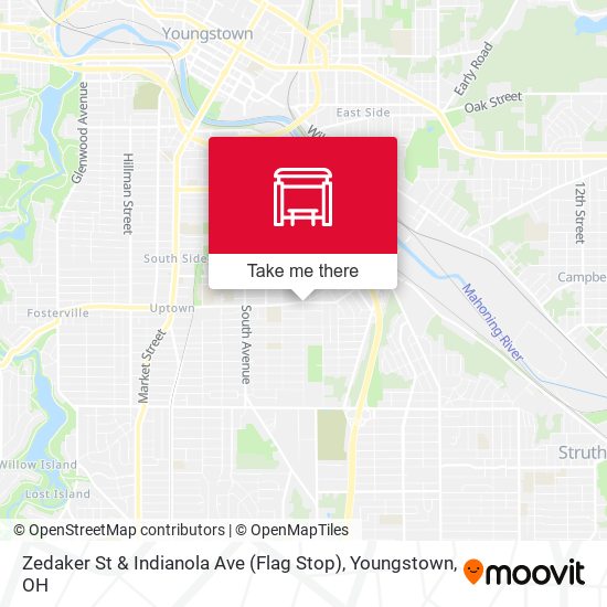 Zedaker St & Indianola Ave (Flag Stop) map