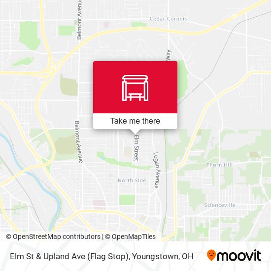 Mapa de Elm St & Upland Ave (Flag Stop)