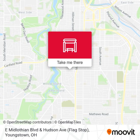 Mapa de E Midlothian Blvd & Hudson Ave (Flag Stop)