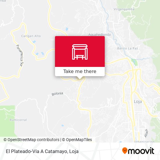 Mapa de El Plateado-Vía A Catamayo