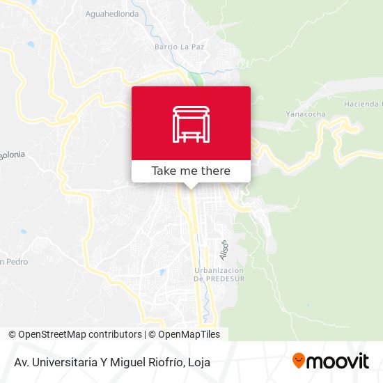 Av. Universitaria Y Miguel Riofrío map