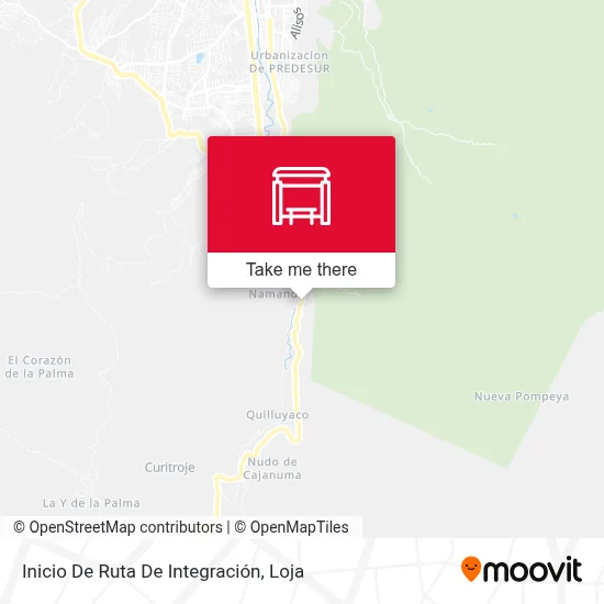 Inicio De Ruta De Integración map