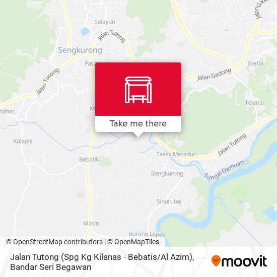 Jalan Tutong (Spg Kg Kilanas - Bebatis / Al Azim) map