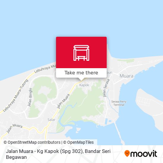 Peta Jalan Muara - Kg Kapok (Spg 302)