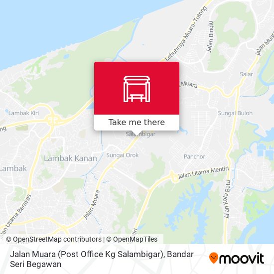 Jalan Muara (Post Office Kg Salambigar) map