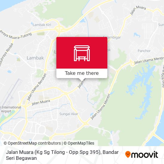 Peta Jalan Muara (Kg Sg Tilong - Opp Spg 395)