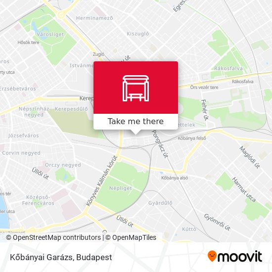 Kőbányai Garázs map